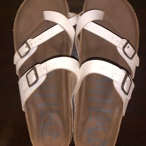 White sandals